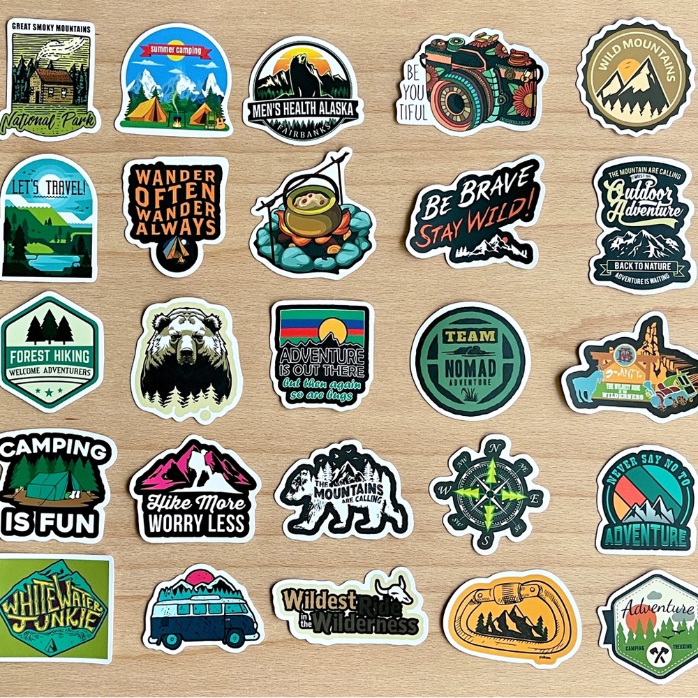 Pack of 50 Adventure Outdoors Stickers. - Picture 12 of 12